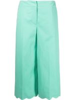 Moschino pantalon court à taille haute - Vert - thumbnail