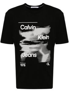 Calvin Klein Jeans t-shirt en coton à logo imprimé - Noir