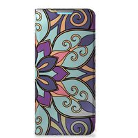 Xiaomi Redmi 10 Smart Cover Purple Flower - thumbnail