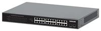 Intellinet 24-poorts Gigabit Ethernet PoE+ Switch met 2 SFP-poorten IEEE 802.3at/af (PoE+/PoE)-conform, PoE-stroombudget 370 W, twee 1G SFP-sleuven, 19 inch rackmount