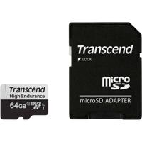 Transcend High Endurance 350V microSDXC-kaart 64 GB Class 10, UHS-I Incl. SD-adapter