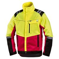 Worky NEW Bosbouwjas Comfort, modern, rood/neongeel, met reflecterende strepen, Gr. S - XXL, rood/neongeel, XXL