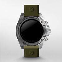 Horlogeband Smartwatch Diesel DZT2025 Leder Groen 22mm - thumbnail