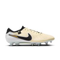 Nike Tiempo Legend 10 Elite IJzeren-Nop Voetbalschoenen (SG) Anti-Clog Geel Wit Zwart Goud