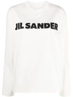 Jil Sander sweat en coton à logo imprimé - Blanc