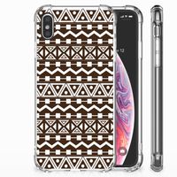 Apple iPhone Xs Max Doorzichtige Silicone Hoesje Aztec Brown