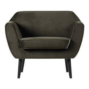 Woood Rocco Fauteuil - Velvet - Warm Groen