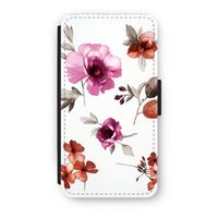 Geschilderde bloemen: iPhone XS Flip Hoesje