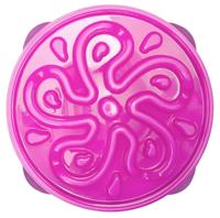 VOERBAK SLO-BOWL FEEDER BLOEM PAARS 29X29X6 CM