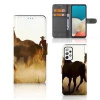 Samsung Galaxy A73 5G Telefoonhoesje met Pasjes Design Cowboy - thumbnail