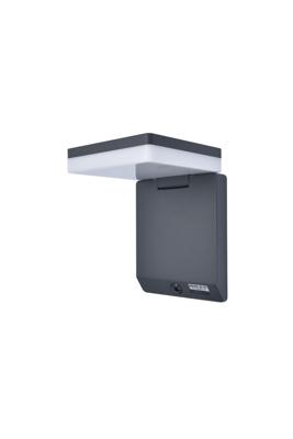 Lutec Solar-LED-Aussenl. m. BWM MOZE 6943101012 Wandlamp op zonne-energie met bewegingsmelder LED 8 W Neutraalwit Zwart