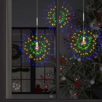 VidaXL 10 st Kerstverlichting vuurwerk 1400 LED&apos;s 20 cm meerkleurig - thumbnail