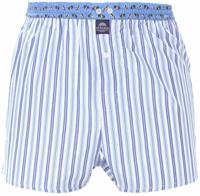 McAlson Boxershort Blauw Strepen Blauwe Band Met Lange Pijpen Los Model