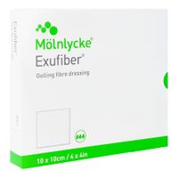 Exufiber Ag Gel.fibre Dressing Ster 10 X 10cm 10