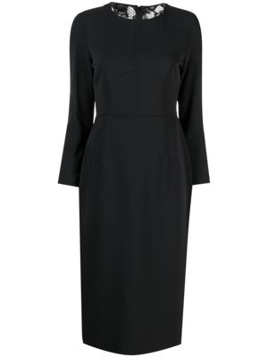 PINKO Jurk met bloemenkant - Zwart