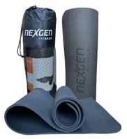 NexGen TPE Yogamat l Fitnessmat l Zwart l 180 x 61 x 0,8 cm | Incl Draagtas - thumbnail