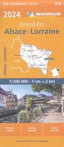 Wegenkaart - landkaart 516 Alsace - Lorraine, Elzas Lotharingen 2024 |