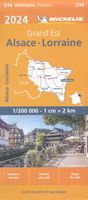 Wegenkaart - landkaart 516 Alsace - Lorraine, Elzas Lotharingen 2024 | - thumbnail