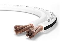 Oehlbach Speaker Wire SP-25 - Stereo HI-FI luidsprekerkabel, luidsprekerkabel met OFC, zuurstofvrij koper, 2 x 2,5 mm² mini-spoel, luidsprekerkabel, wit, 20 meter