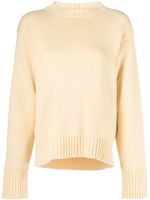 Jil Sander crew-neck ribbed sweatshirt - Jaune