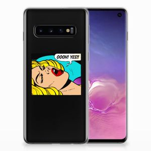 Samsung Galaxy S10 Silicone Back Cover Popart Oh Yes