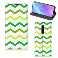 Xiaomi Mi 9T Pro Hoesje met Magneet Zigzag Groen - thumbnail