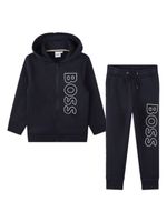 BOSS Kidswear survêtement en coton à logo imprimé - Bleu