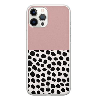 iPhone 12 Pro Max siliconen hoesje - Pink dots iPhone 12 Pro Max siliconen hoesje - Pink dots
