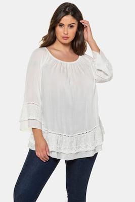 Ulla Popken Tuniek, coldy dyed, 3/4 mouwen - Grote Maten