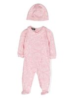 Versace Kids pyjama en coton stretch à logo Barocco imprimé - Rose