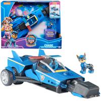 PAW Patrol The Mighty Movie - Chase's Raceauto - Transformerende-speelgoedauto met licht en geluid - inclusief Chase-actiefiguur