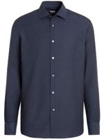 Zegna chemise à manches longues - Bleu