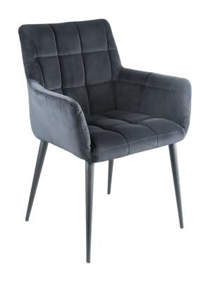 PTMD Eetkamerstoel 'Flair' Velvet, kleur Zwart