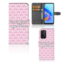 OPPO A76 | A96 Portemonnee Hoesje Flowers Pink DTMP