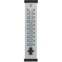 Buitenthermometer aluminium zwart 25 cm