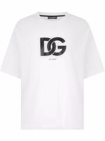 Dolce & Gabbana t-shirt en coton à logo DG - Blanc