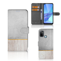 OPPO A53 | OPPO A53s Book Style Case Wood Concrete - thumbnail