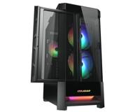 COUGAR Gaming PC-behuizing | DUOFACE PRO RGB behuizing + 2 zwarte panelen - montage zonder gereedschap - stoffilter - inclusief 4 120 mm ARGB-ventilatoren