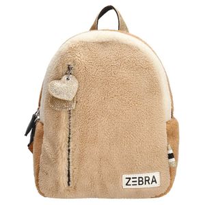 Zebra Trends Girls Fluffy Teddy Rugzak S Beige Multi