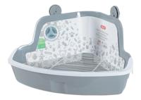 Zolux Hoektoilet voor knaagdieren, groot, grijs, 43 x 32 x 20 cm