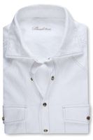 Stenströms Slimline Overshirt wit, Effen - thumbnail