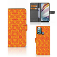 Motorola Moto G60 Telefoon Hoesje Batik Oranje - thumbnail