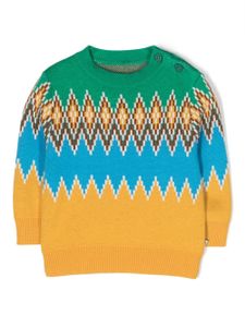 Stella McCartney Kids pull en maille Fair Isle - Vert