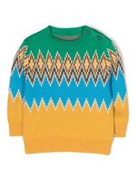 Stella McCartney Kids pull en maille Fair Isle - Vert - thumbnail