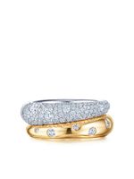 KWIAT anneau Cobblestone en or blanc et jaune 18ct serti de diamants - thumbnail