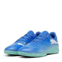 PUMA Unisex Future 7 Play It voetbalschoen, Hyperlink Blue Mint PUMA Wit, 43 EU