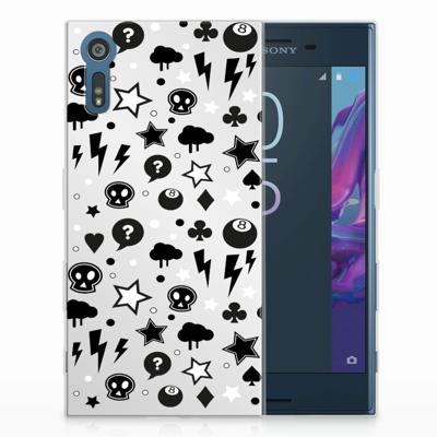 Silicone Back Case Sony Xperia XZs | XZ Silver Punk Silicone Back Case Sony Xperia XZs | XZ Silver Punk