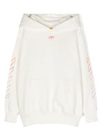 Off-White Kids hoodie à rayures Diag - Blanc - thumbnail