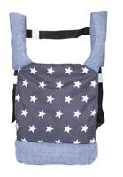 Bayer Chic 2000 - Poppendraagriem, poppendrager, poppenaccessoires, sterretjes marineblauw