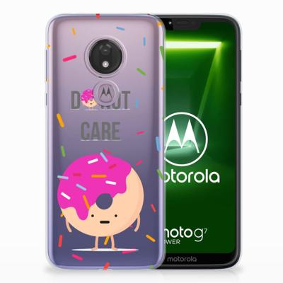 Motorola Moto G7 Power Siliconen Case Donut Roze